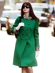 Green Military Coat with White Gloves